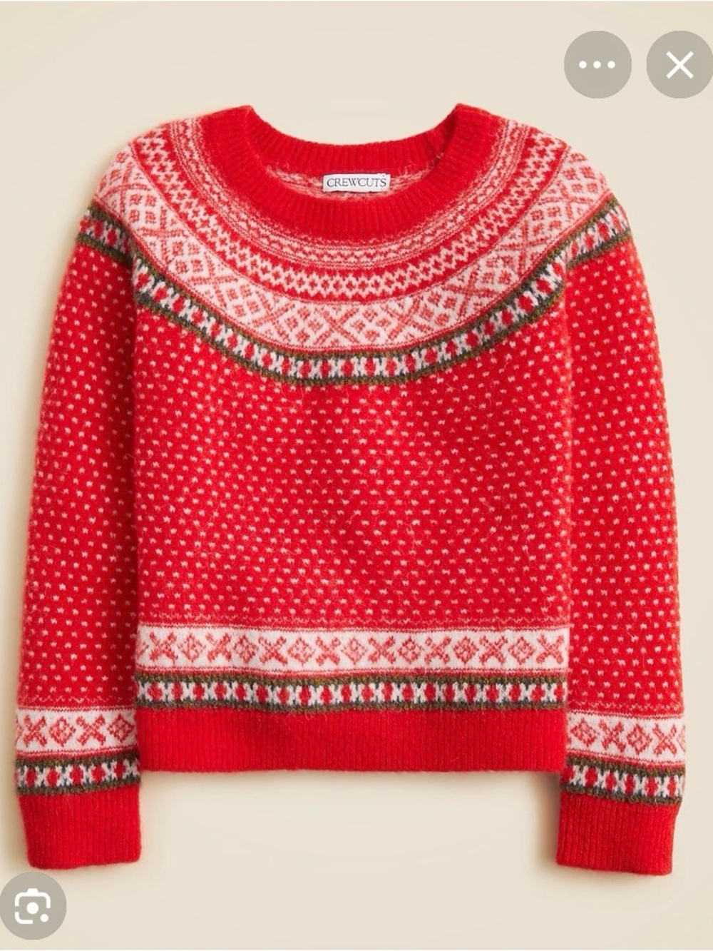 Crewcuts XL Girls Fair Isle Sweater